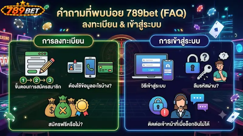 FAQ 789bet เกี่ยวกับการสมัครสมาชิกและการเข้าสู่ระบบ