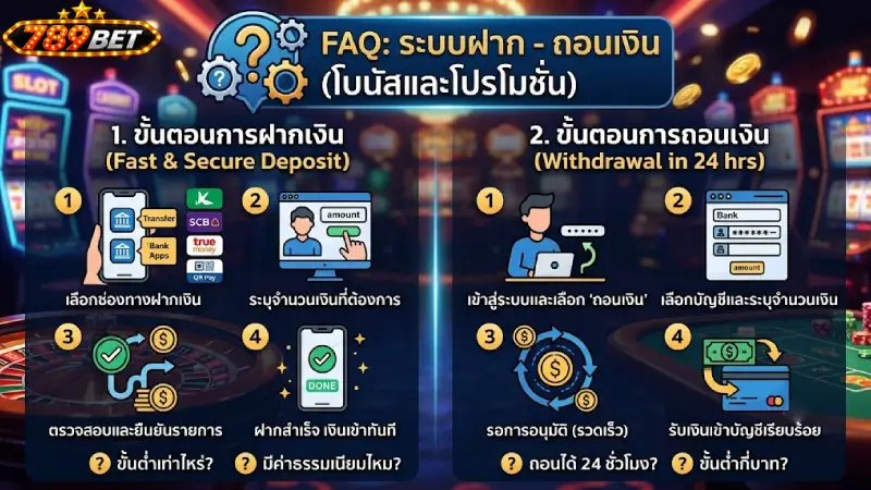 FAQ 789bet เกี่ยวกับระบบฝาก-ถอนเงิน