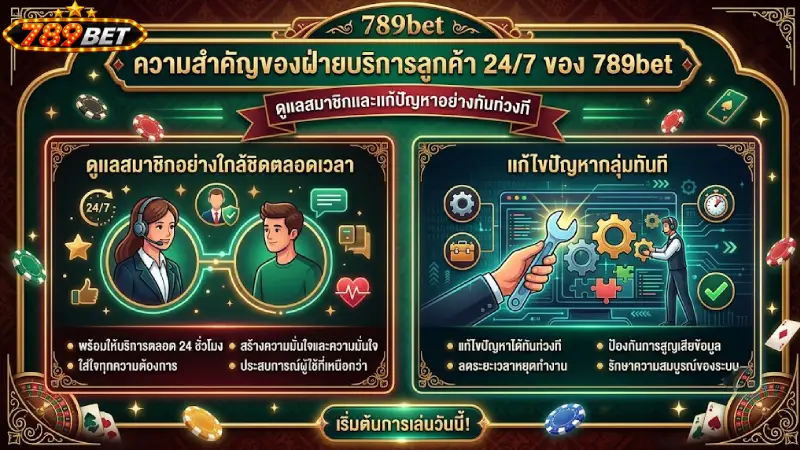 ความสำคัญของการ ติดต่อฝ่ายบริการลูกค้า 24 ชม 789bet