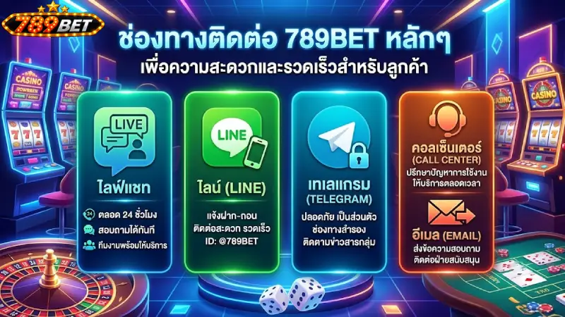 ช่องทางหลักสำหรับการ ติดต่อ 789bet ที่สะดวกและรวดเร็ว