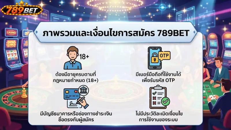 ภาพรวมและเงื่อนไขการสมัคร 789bet
